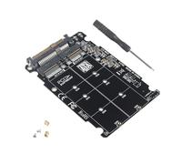 HALJIA SFF-8639 NVME U.2 vers Dual SSD Combo Adapter Converter NGFF M.2 M Key SATA PCIE Adaptateur Carte pour carte mère Remplacement SSD 750 P3600 P3700