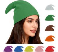 halkaount Ce chapeau d'elfe polyvalent, ce chapeau pointu aux couleurs vives ou ce bonnet de Père Noël sont parfaits pour les carnavals, Noël, les anniversaires, les fêtes et autres occasions.(Grün)