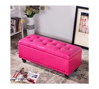 Hall d'entrée Tabouret à Langer Multifonctionnel Long for Porte d'entrée, canapé de Maison, rectangulaire, Couleur Unie, Tabouret for Vestiaire(Dark Pink,100)