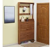 Hall Tree Porte-manteau avec rangement à chaussures et armoire d'entrée avec crochets, étagères et support à vêtements autoportant, solution de rangement