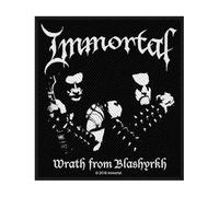 Halle15Clothes Écusson à coudre pour gilet Immortal Wrath from Blashyrkh, Noir , 9x10cm