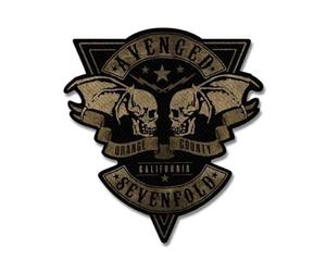 Halle15Clothes - Écusson pour votre chapeau - Avenged Sevenfold - Orange, noir/rouge, Maße 9,2 cm x 8,7 cm