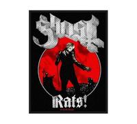Halle15Clothes Écusson pour votre gilet Ghost Rats, noir/rouge, 7x10cm