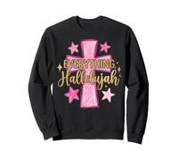 Hallelujah - Croix Rose - pour Filles - Jolies gribouillis - Étoiles Sweatshirt