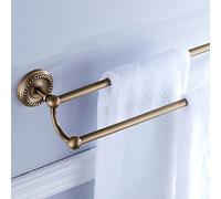 Halles de Serviette en Laiton Ancienne Porte-Serviette à Double Barre à Double Barre attachée au Mur étagère de Salle de Bain Vintage pour salles de Bains 24 Pouces