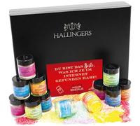Hallingers « Du bist das Beste was ich je n'ai jamais trouvé sur Internet » - Lot de 12 sels de bain pour la Saint-Valentin - Idées cadeaux de Noël et cadeaux de calendrier de l'Avent | Félicitations