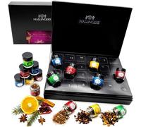 Hallingers Merry Christmas - Happy New Year - Calendrier de l'Avent de luxe 2025, thé de qualité supérieure dans un verre, pour femmes et hommes, fait à la main (ensemble) - Idées cadeaux de Noël