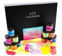 Hallingers Time to Relax - Lot de 24 sels de bain pour se détendre avec sels de la mer Morte - Cadeau en été et comme cadeau de barbecue parfait - Félicitations pour une nouvelle maison