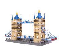 Hallisun Blocs de Construction, kit de modèle Architectural du Pont de la Tour de Londres, série de Monuments célèbres, Souvenirs de Collection pour Adolescents, Enfants de 8 Ans et Plus, 1052 pièces