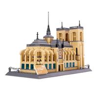 Hallisun Cathédrale Notre Dame Bloc de Construction, Kit de Maquette architecturale de renommée Mondiale, Collection de Blocs de Monuments célèbres, Cadeau pour Les garçons et Les Filles, 1382 pièces