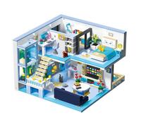 Hallisun Jouet de Construction, Kit de Mini Modèle de Bloc Maison d'amis, Ensemble de Blocs de Maison Modulaire de Dessin Animé, Jouet Éducatif Cadeau pour Ados Enfants 8+, 1235 Pièces