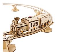 Hallisun Kit de Puzzles 3D en Bois, Ensemble de Modèles de Train, Jouet Artisanal Mécanique, Cadeau pour Adultes de 14 Ans et Plus, Décoration Intérieure, 141 Pièces