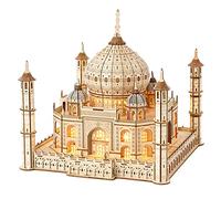 Hallisun Puzzle 3D en Bois du Taj Mahal - Modèle d'Architecture à Assembler Soi-Même - Jouet Artisanal, Cadeau pour Adultes, Femmes et Hommes - 388 Pièces