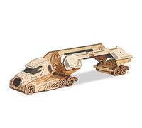 Hallisun Puzzle 3D en Bois pour Adultes, kit de modèle mécanique de Camion à casier à vin Rouge en Bois, modèle véhicule avec casier à vin, Cadeaux d'anniversaire de Noël à Faire soi-même, 287 pièces