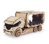 Hallisun Puzzle 3D en Bois pour Adultes, kit modèle mécanique Camion Tirelire en Bois, modèle véhicule en Bois avec Tirelire, décorations de Cadeaux d'anniversaire Noël à Faire soi même, 156 pièces