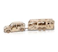 Hallisun Puzzle 3D Mécanique en Bois - Voiture de Remorque et Kit de Modèle de Caravane - Jouet de Loisirs Artisanaux pour Adultes de 14 Ans et Plus - Cadeau de Noël - 323 Pièces