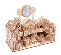 Hallisun Puzzle en Bois 3D, kit de Construction de maquettes en Bois de l'usine du Père Noël, Ensemble de Construction mécanique à Faire soi-même, Cadeau de Noël pour Adultes, 225 pièces