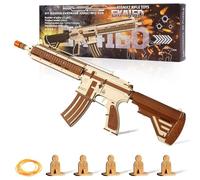 Hallisun Puzzle en bois 3D pour adultes, puzzle 3D M416D modèle bande élastique pistolets en bois, montage créatif pistolet en bois, pistolet cool, puzzle en bois, cadeau de Noël et d'anniversaire 211
