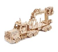 Hallisun Puzzles en Bois 3D, kit de modèle de Grue de Camion en Bois, Ensemble de Construction mécanique à Assembler soi-même pour Adultes de 14 Ans et Plus, Cadeau d'anniversaire de Noël, 428 pièces
