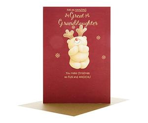 Hallmark 25493670 Excellent petite-fille Medium carte de Noël "Merry Christmas"