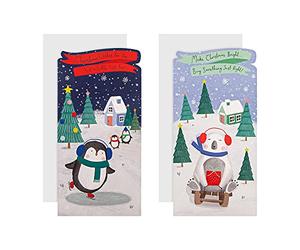 Hallmark 25562431 Lot de 6 Cartes de Noël en 2 Motifs Mignons