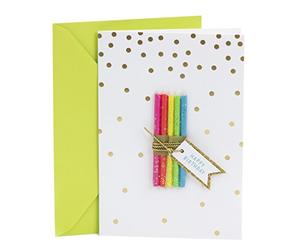 Hallmark 76 Carte d'anniversaire Bouquet de bougies. Lot de bougies.