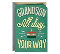 Hallmark Anniversaire pour petit-fils (All Day Your Way) de la part de grand-mère, grand-père, grands-parents