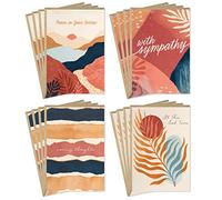 Hallmark Assortiment de 16 cartes de condoléances avec enveloppes Motif palmes peintes