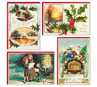 Hallmark Assortiment de cartes de Noël vintage (12 cartes et boîte de rangement pour livres d'archivage) (5XPX9480)