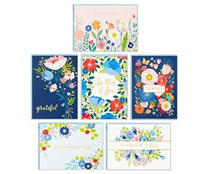 Hallmark Assortiment de cartes de remerciement, fleurs d'art populaire (36 notes de remerciement avec enveloppes)