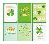 Hallmark Assortiment de cartes pour la Saint-Patrick (24 cartes vierges avec enveloppes) pour enfants, adolescents, amis