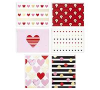 Hallmark Assortiment de cartes vierges, cœurs et rayures (24 cartes avec enveloppes)