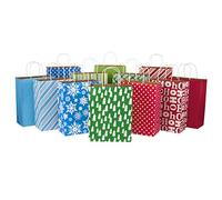 Hallmark Assortiment de sacs cadeaux de vacances moyen Holiday Icons, 12 Pack Large Large