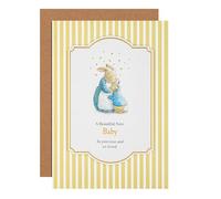Hallmark Beatrix Potter Carte de naissance Motif Peter Rabbit Jaune