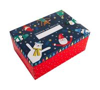 Hallmark Boîte de réveillon de Noël pour enfants, motif Père Noël et amis, cadeau de Noël, boîte cadeau pour Noël