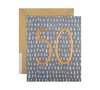 Hallmark Carte d'anniversaire 50 ans - Motif chiffre en feuille de cuivre gaufrée