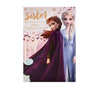 Hallmark Carte d'anniversaire Disney La Reine des Neiges pour sœur - Avec activité à l'intérieur