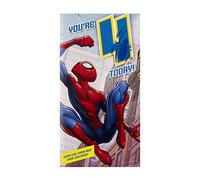 Hallmark Carte d'anniversaire et badge pour 4 ans Motif Spider-Man
