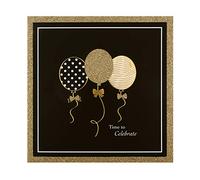 Hallmark Carte d'anniversaire, motif ballons, « Time to Celebrate », noir, doré