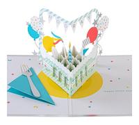 Hallmark Carte d'anniversaire pop-up 3D - Motif gâteau - Multicolore