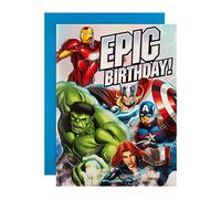 Hallmark Carte d'anniversaire pour enfants - Motif Marvel Avengers - Taille XL - 30,5 x 22,8 x 0,2 cm