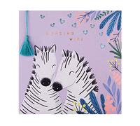 Hallmark Carte d'anniversaire pour femme Motif zèbre en relief