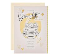 Hallmark Carte d'anniversaire pour fille, feuille d'or, cœurs, gâteau avec verset sincère