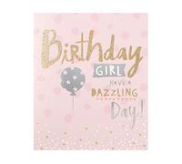 Hallmark Carte d'anniversaire pour fille - Motif amusant à paillettes et feuille d'aluminium