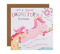 Hallmark Carte d'anniversaire pour fille, motif licorne et étoiles, rose