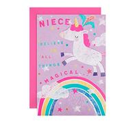 Hallmark Carte d'anniversaire pour nièce - Motif licorne magique mignonne