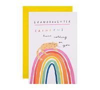 Hallmark Carte d'anniversaire pour petite-fille - Design contemporain mignon arc-en-ciel