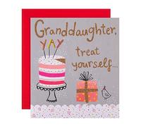 Hallmark Carte d'anniversaire pour petite-fille - Motif gâteau d'anniversaire pailleté