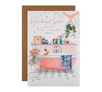 Hallmark Carte d'anniversaire pour sœur - Motif classique Lucy Cromwell illustré