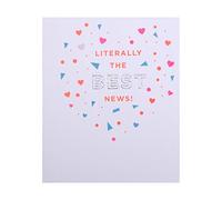 Hallmark Carte de félicitations de fiançailles - Design contemporain « Confetti » avec encres fluo et détails en aluminium